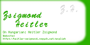 zsigmond heitler business card